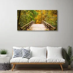 tulup.si Slika na platnu Forest bridge arhitektura 100x50 cm