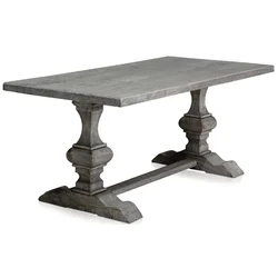 Casa Padrino country style dining table gray 180 x 90 x H. 76 cm - Rectangular solid wood kitchen table made of high quality untreated old wood - Dining room furniture - Country style furniture