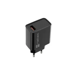 Netac Ribera USB type-A charger, QC3.0, 3A 18W, black ( NUC-2058 )