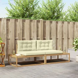 Set vanjskih sofa Bijela 230,5 x 83 x 73 cm Poliester