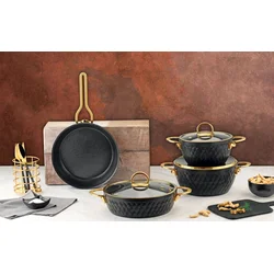Hermia Set šerpi, 7 komada, Crni