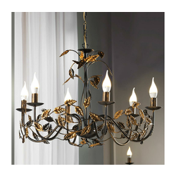 ONLI - Luster na lancu COLLANA 6xE14/6W/230V bronzan/zlatan