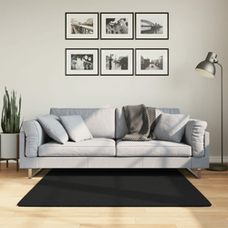 Tepih HUARTE kratkih vlakana mekani i perivi crni 120x120 cm