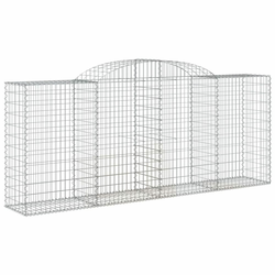Gabionska košara s lukom 300x50x120/140 cm pocinčano željezo