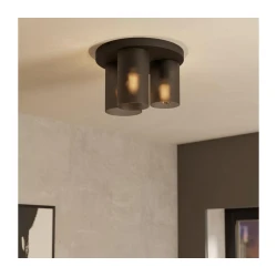Eglo 901161 - Plafonska lampa COLOMERA 3xE27/40W/230V siva