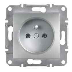 Schneider 2P+PE vtičnica brez okvirja, aluminijasta EPH2800161