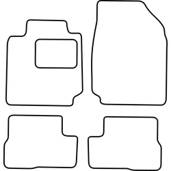 Textile car mats according to template
