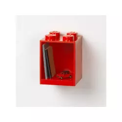 LEGO Brick 4 viseča polica rdeča