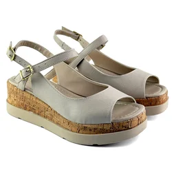 Mona shoes Ženske sandale, Krem