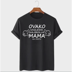 MAFIMI Ženska majica Ovako izgleda najbolja mama, Crna
