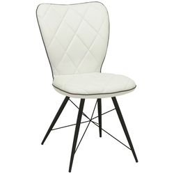 STOLICA crna, bela metal, tekstil