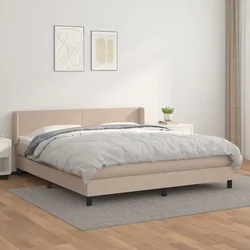 Krevet box spring s madracem cappuccino 180x200 cm umjetna koža