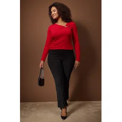 Trendyol Curve Ženska bluza Tbbaw26Af00010, Crvena