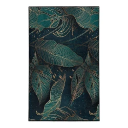 Modrozelena pralna preproga 160x230 cm Midnight Jungle – Mila Home