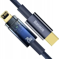 BASEUS Kabel USB Type-C - Apple Lightning, 1 m, moder, 1 kos.