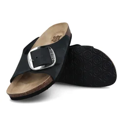 GRUBIN Ženske papuče sa šnalom Sicilija Classic 613610, Crne