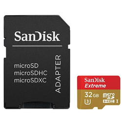 SANDISK spominska kartica microSDHC Extreme 32GB Class 10 UHS-I (SDSQXNE-032G-GN6AA)