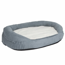 Pasja postelja Memory ovalna, siva D117x Š72xV24 cm
