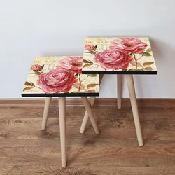 Hanah Home Set klub stočića 2Shp305, 2 komada, Šareni