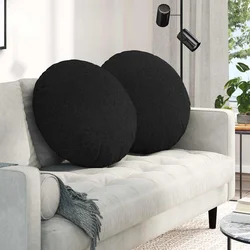 Jastučići za sjedenje 2 pcs Crna O60 x 21 cm tkanina
