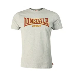 LONSDALE Majica Classic rumena/siva/temno rdeča