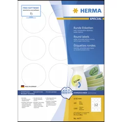 Herma etikete krug 60 mm A4/12 1/100 bela ( 02H4477 )