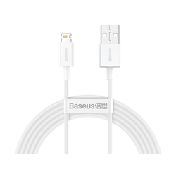 BASEUS Kabel USB Lightning iPhone 2,0 m Superior Series 2.4A (CALYS-C02) Bela