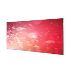 tulup.si Slika na steklu Rdeče srce ozadje 140x70 cm 4 obešalnika
