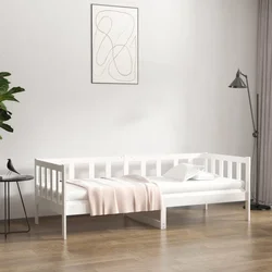 shumee vidaXL Dnevna postelja bela 80x200 cm masivni borov les