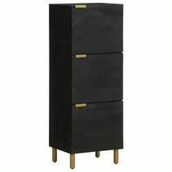 Visoka komoda crna 40 x 33 x 110 cm od konstruiranog drva