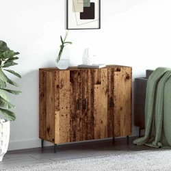 vidaXL Strani šal Rjava 90 x 34 x 80 cm Konstruiran les