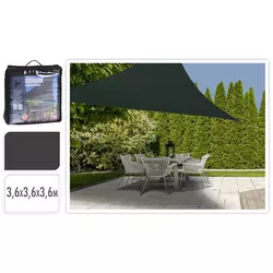ProGarden Senčno platno 3,6x3,6x3,6 m temno sivo trikotno