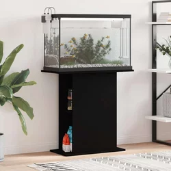 Greatstore Stojalo za akvarij črno 36x75x72,5 cm inženirski les