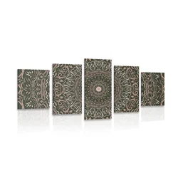 5-delna slika Mandala v vintage stilu - 150x75