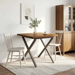 vidaXL 80 x 80 x 75 cm Masiven les akacije Naravna in kava Kvadrat