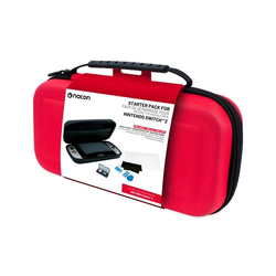 Nacon Switch 2 Starter Pack Red - (Pouch, Screen Protector, Box For 4 Games)