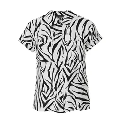 KOROSHI Bluza črna/bela