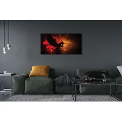 tulup.si Slika na platnu Črni zmaj oblaki 125x50 cm