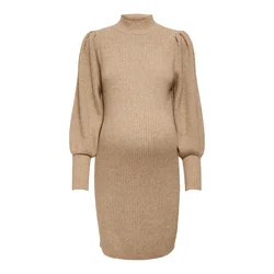 Only Maternity Obleka Katia svetlo rjava