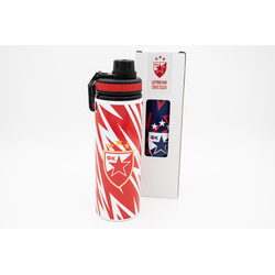 Nine Sport Flašica za vodu FK Crvena Zvezda, 750ml, Crveno-bela