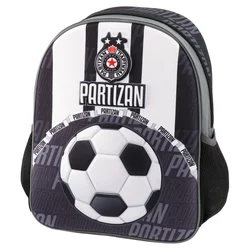 Predškolski ranac 3D Football ball Partizan, Crni