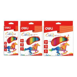 DELI Plastične bojice trougaone DELI 1/24