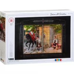 Uroš Predić - Devojka na studencu Puzzla Serbian Art Collection