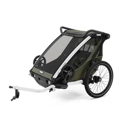 THULE Chariot Lite Double dečja prikolica za bicikl - Vintage Green