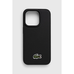 LACOSTE MAGSAFE maska za iPhone 15 Pro WOVEN LOGO BLACK