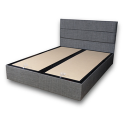 Hanah Home Bračni krevet sa prostorom za odlaganje Silver 180x38x200cm Crni