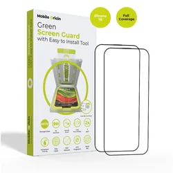 Mobile-origin Screen Guard with easy applicator, 2 pack - iPhone 16