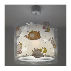 Dalber 41762E - Dečiji luster KAWAII FRIENDS 1xE27/15W/230V siva