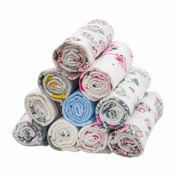 NEW BABY bombažne plenice s potiskom (60x80cm), standard, 10 kosov