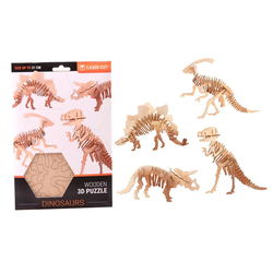 Johntoy Sestavljanka 3D leseni dinozaver